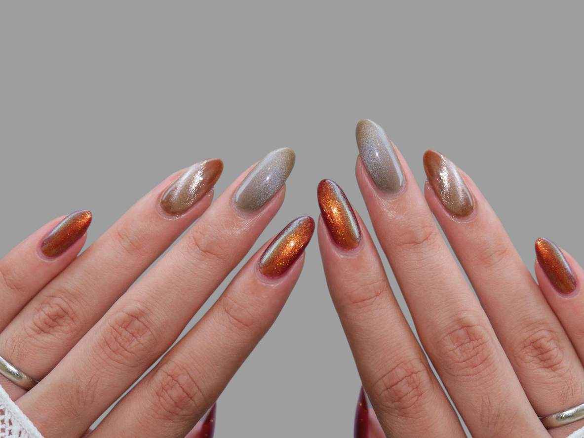10 audaci idee per una manicure bronzo all’inizio dell’autunno — Stile