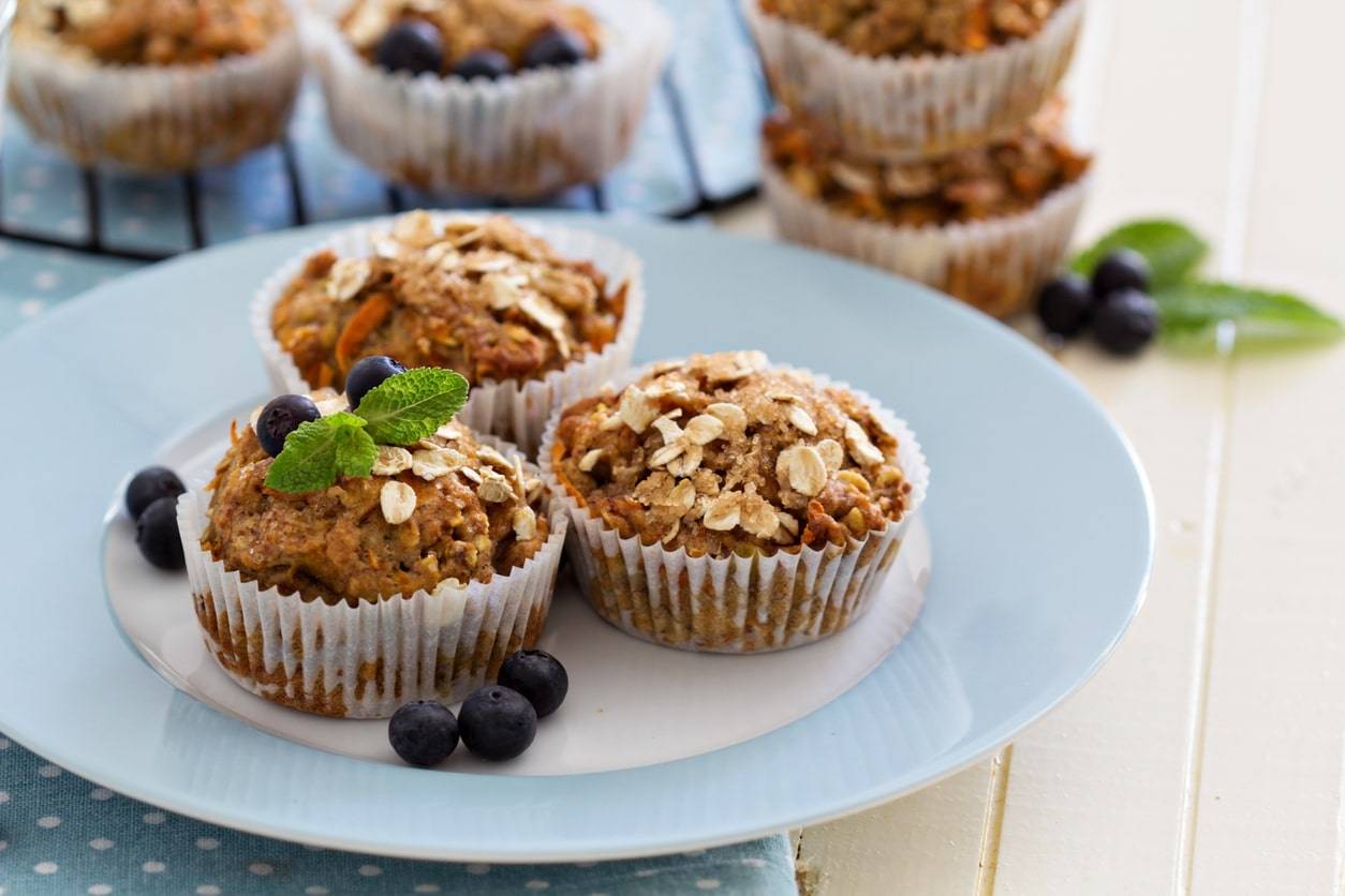 Muffin sin gluten de avena: solución en 10 minutos