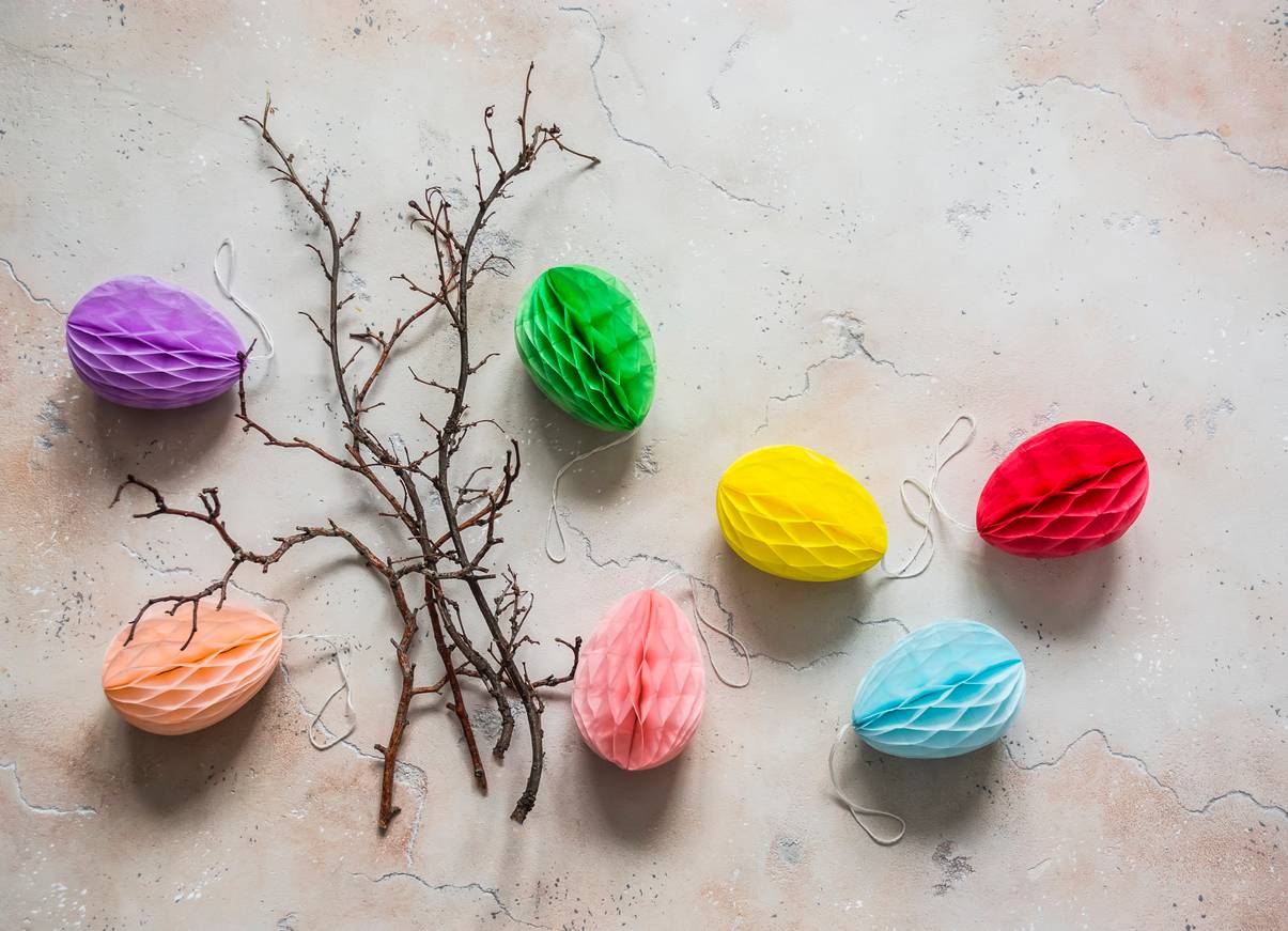 How to Easily Make Easter Eggs and Bunnies from Honeycomb Paper